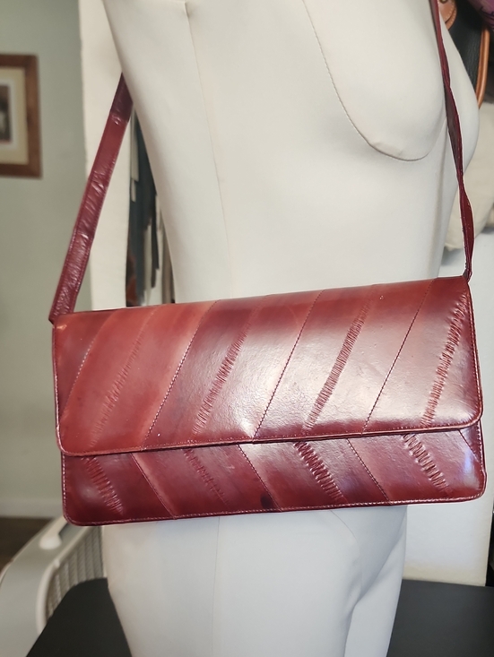 Royal Huck Handbags - EEL SKIN AND LEATHER PURSE (Royal Huck)